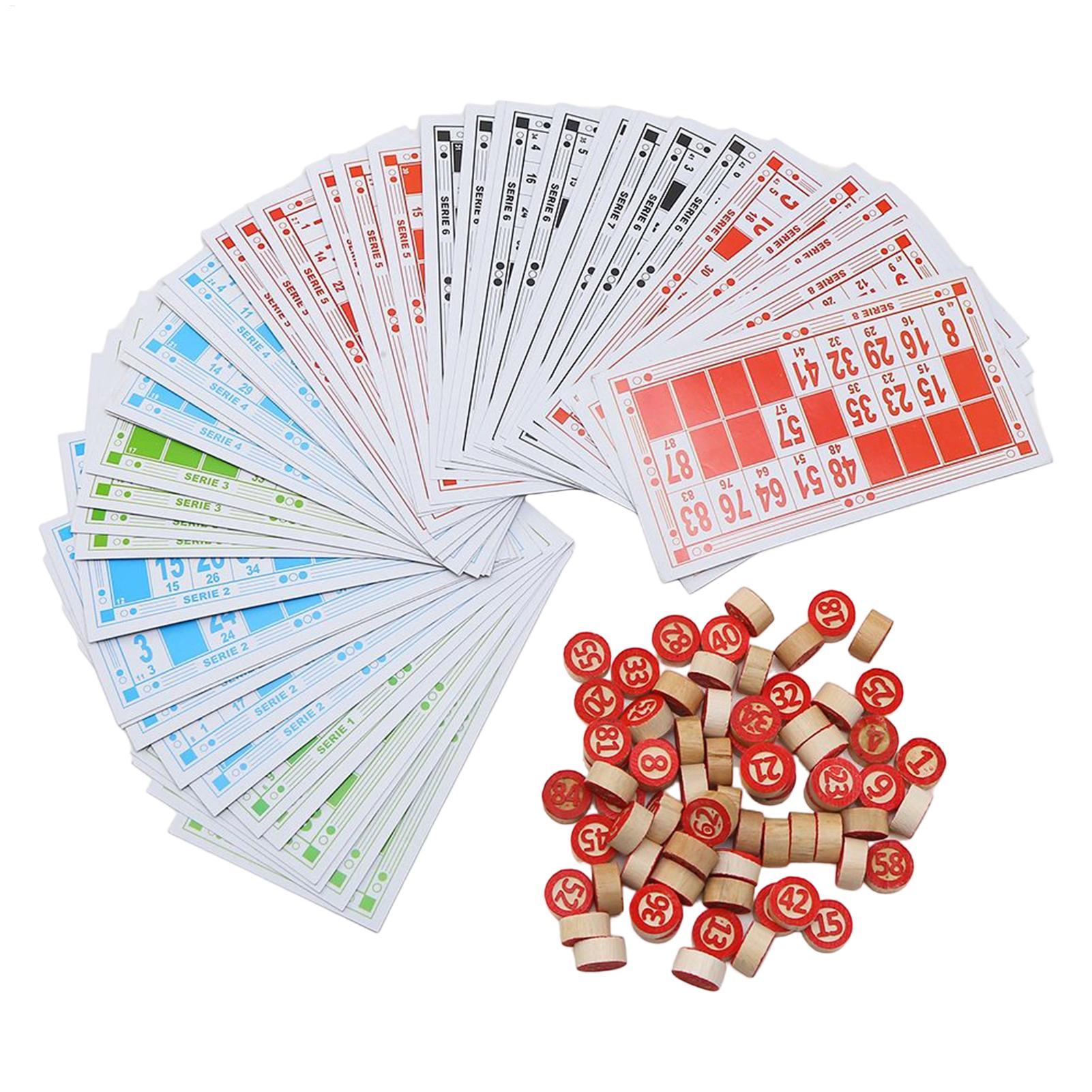 Party Games Easy - Juego de bingo de madera vintage,