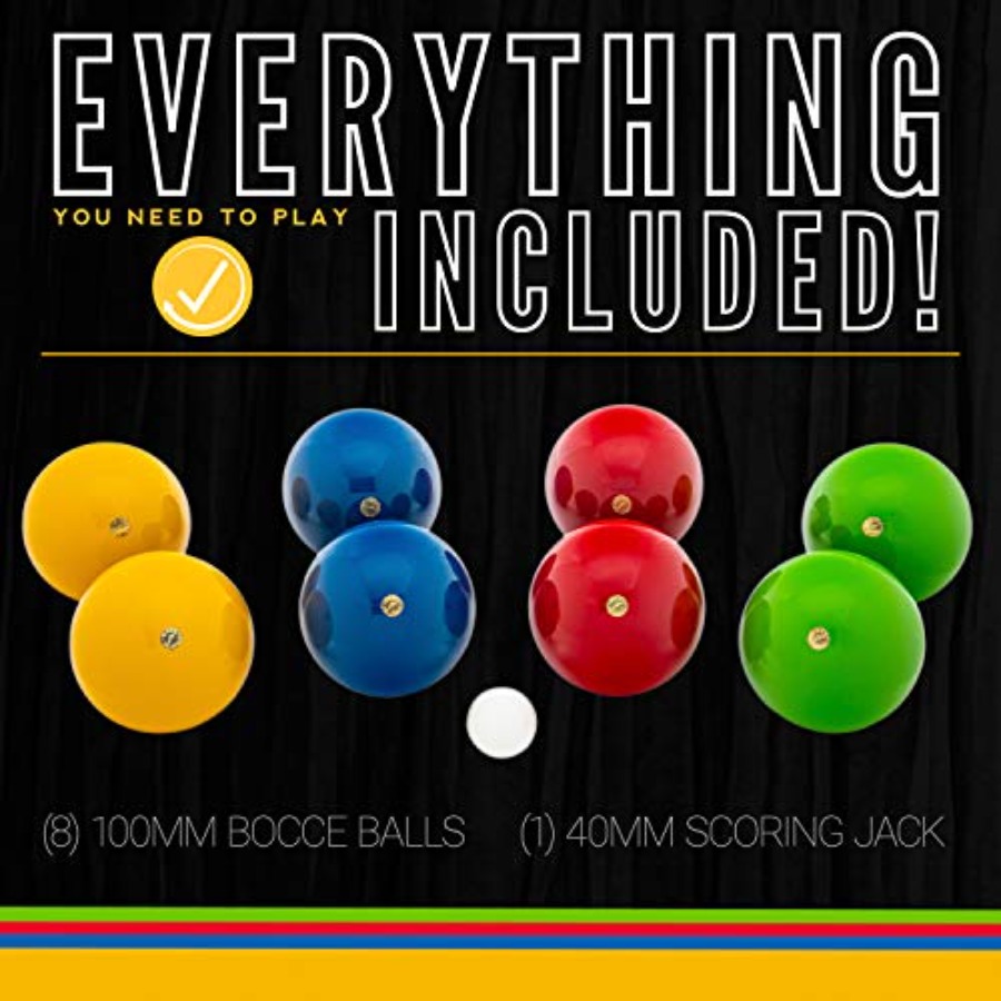 Juego de bochas con 8 bolas de - Bocce Ball Lawn reseña y precio